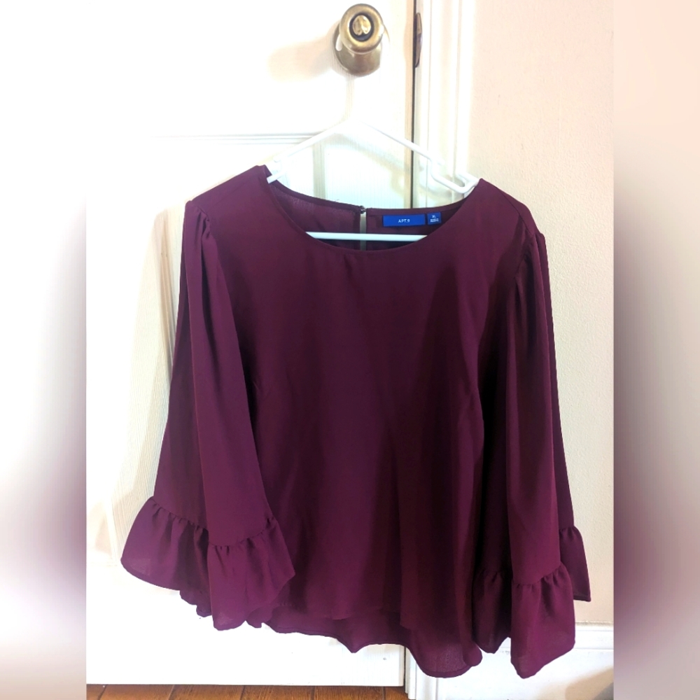 Apt. 9 Dark purple/burgundy blouse